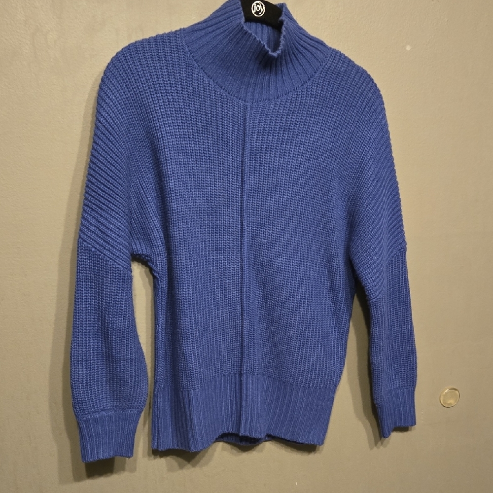 Missguided Blue Knit Turtleneck Sweater